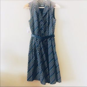 ModCloth Navy Striped Sleeveless Dress Size Small